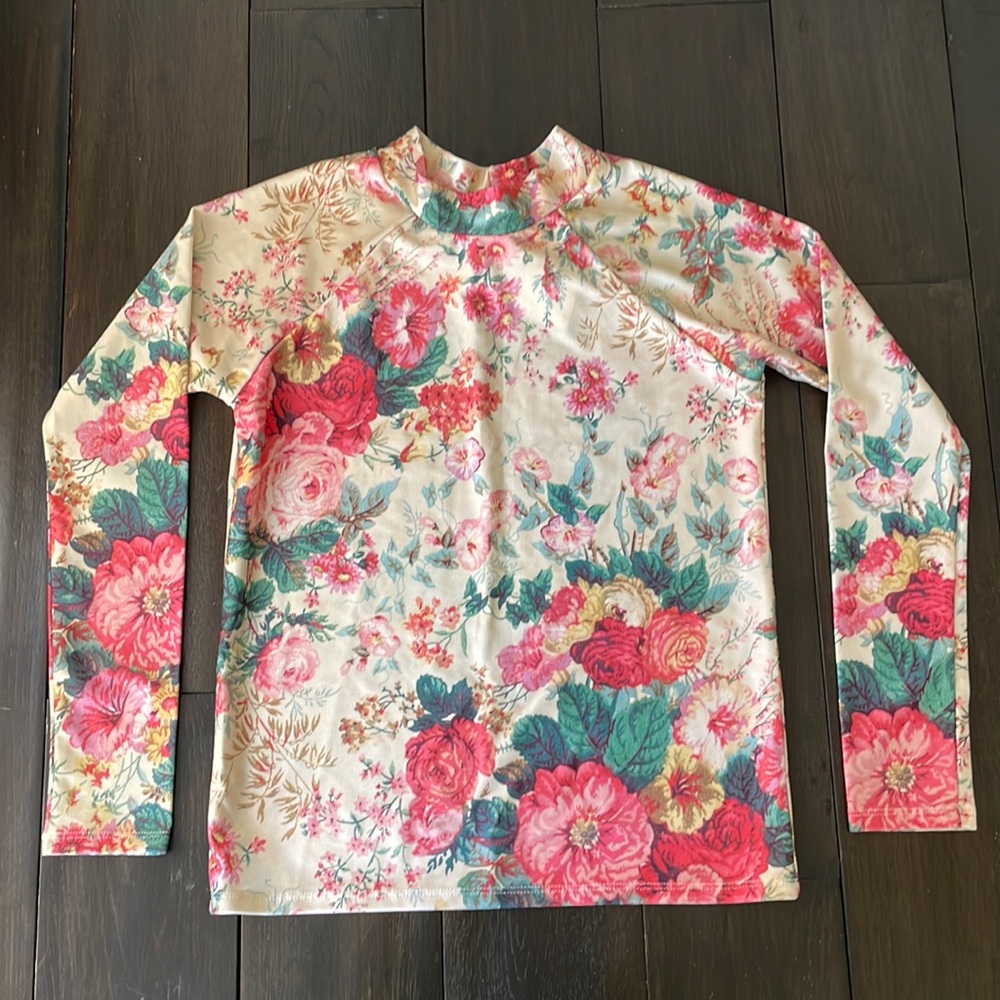 NWT Zimmermann girls floral rashguard